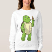 Sweatshirt Tortue aux échecs avec pièce d'échecs Pion (Devant)
