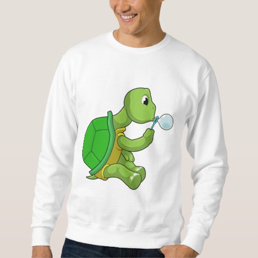 Sweatshirt Tortue avec bulles de savon (Devant)