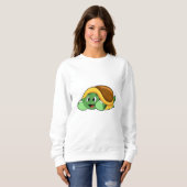 Sweatshirt Tortue avec coquille comme couverture (Devant entier)