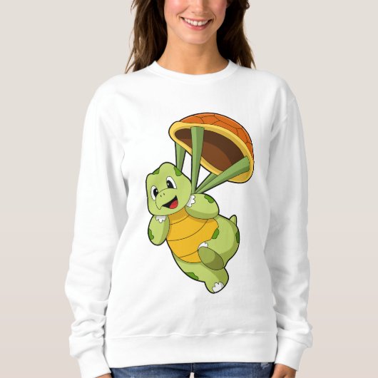 Sweatshirt Tortue avec Shell en tant que Skydiver (Devant)