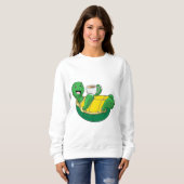 Sweatshirt Tortue avec tasse de café (Devant entier)