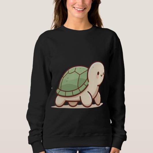 Sweatshirt Tortue Calme – Prenez Votre Temps et Restez Cool (Devant)