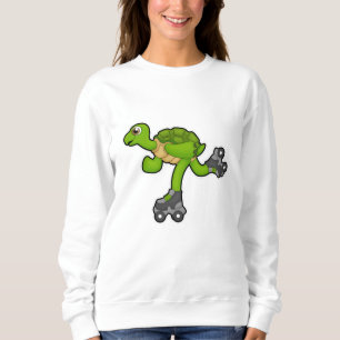 Sweatshirt Tortue en patinage avec roulettes