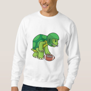 Sweatshirt Tortue en sport avec football et casque