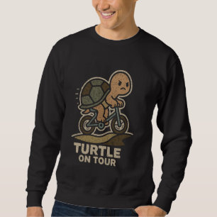 Sweatshirt Tortue en Tour Drôle Vélo Tortue à vélo Cyclisme
