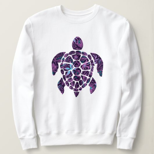 Sweatshirt Tortue florale (Design devant)