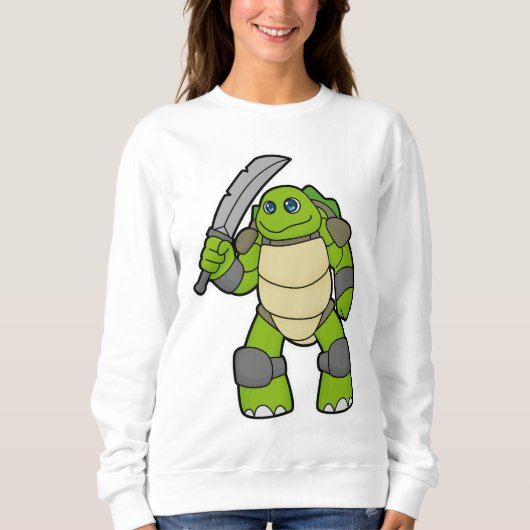 Sweatshirt Tortue guerrière avec épée (Devant)