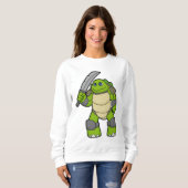 Sweatshirt Tortue guerrière avec épée (Devant entier)