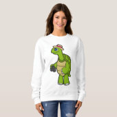 Sweatshirt Tortue photographe avec caméra (Devant entier)