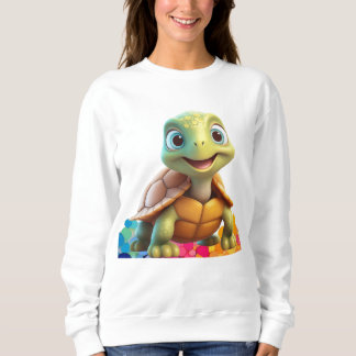 Sweatshirt Tortue souriante mignonne