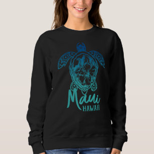 Sweatshirt Tortues de mer Maui Hawaiian Tortue Flower Tro