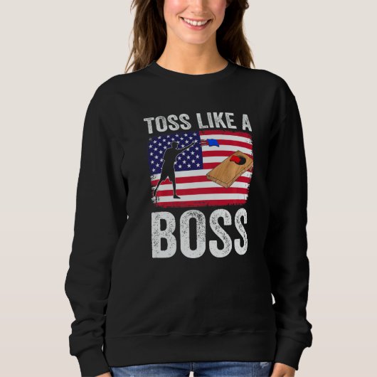 Sweatshirt Toss Like A boss Cornhole Team Bean Bag  Cornhole  (Devant)