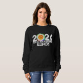 Sweatshirt Total Solar Eclipse 2024 ILLINOIS American Totalit (Devant entier)