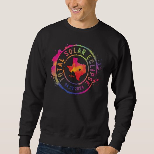 Sweatshirt Total Solar Eclipse 2024 USA Texas Killeen Totalit (Devant)