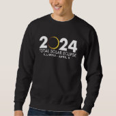 Sweatshirt Total Solar Eclipse Illinois 2024 April 8 Totality (Devant)
