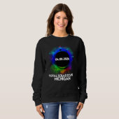 Sweatshirt Total Solar Eclipse Michigan 2024 Colorful Totalit (Devant entier)