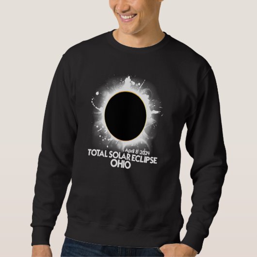 Sweatshirt Total Solar Eclipse Ohio 2024 American Totality (Devant)
