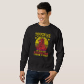 Sweatshirt Touch Me And Your First Kickboxing Lesson Is Free (Devant entier)