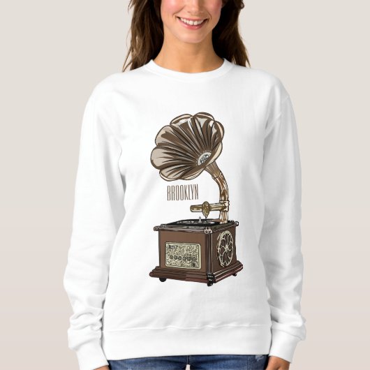 Sweatshirt Tourne-disque dessin animé (Devant)