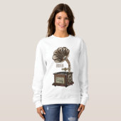 Sweatshirt Tourne-disque dessin animé (Devant entier)