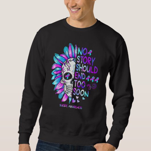 Sweatshirt Tournesol Autisme crânien Aucune Histoire Ne Devra (Devant)