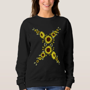 Sweatshirt Tournesol Hommes Femmes Lettre X