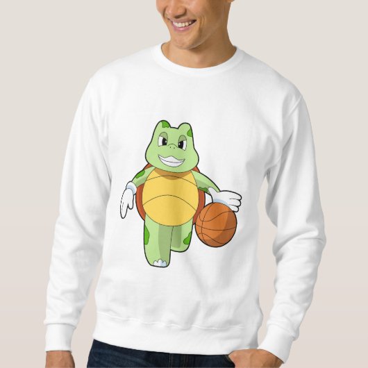 Sweatshirt Tourtle as basketball player with basketball.PNG (Devant)