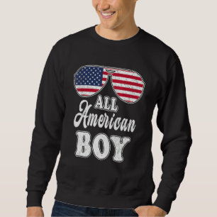 Sweatshirt Tous les American Boy 4 juillet Us Drapeau Lunette