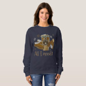 Sweatshirt Tout ce dont j'ai besoin est du café glacé (Devant entier)