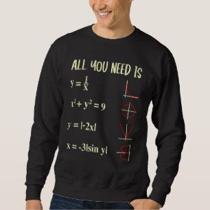 Sweatshirt Tout Ce Dont Vous Avez Besoin Est Love Math Foncti