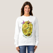 Sweatshirt Tout Est Possible Fleurs Primrose Papillon (Devant entier)