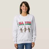 Sweatshirt Toutes les Dames Jingle Reindeer Drôle Noël (Devant entier)