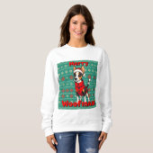 Sweatshirt Toy Fox Terrier Merry Woofmas (Devant entier)