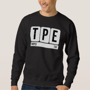 Sweatshirt Tpe Taipei Taiwan Voyage Souvenir Noir