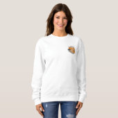 Sweatshirt Trace ou traitement Chat noir et Halloween Party (Devant entier)