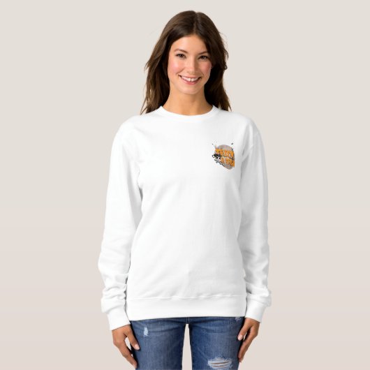 Sweatshirt Trace ou traitement Chat noir et Halloween Party (Devant entier)