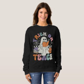 Sweatshirt Tracer Ou Enseigner Éffrayant Enseignant Cute Fant (Devant entier)