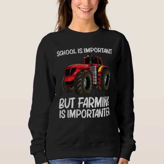 Sweatshirt Tracteur cool pour garçons Enfants Big Farming Veh (Devant)
