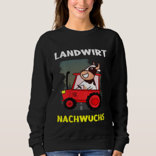 Sweatshirt Tracteur Enfants Avec Vache Treker Fermier Jeune