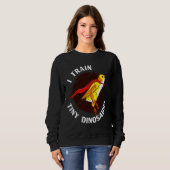 Sweatshirt Train de minuscules dinosaures poulet (Devant entier)