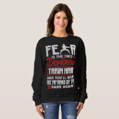 Sweatshirt Train Hard Don't Be Afraid Aikido Karate Jiu Jitsu (Devant entier)