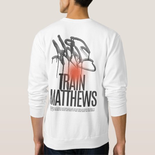 Sweatshirt Train Matthews Gym Spray Paint Long Manche (Dos)