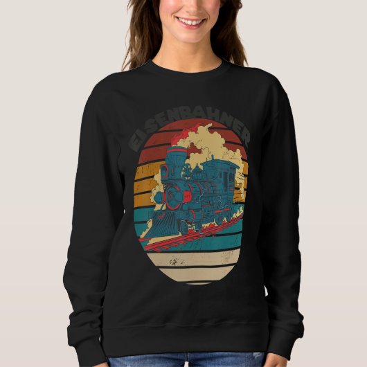 Sweatshirt Train Railroad Steam Locomotive Railway Conductor (Devant)