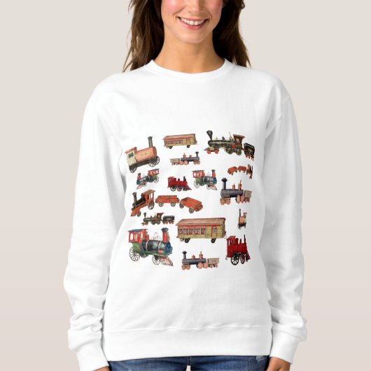 Sweatshirt Trains de jouets Motif Trains colorés (Devant)