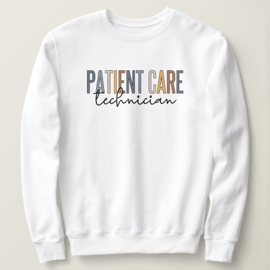 Sweatshirt Traitement des patients Technicien Dons PCT (Design devant)