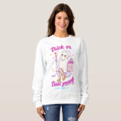 Sweatshirt Traitez-vous Spa Fantôme Serviette Champagne (Devant entier)