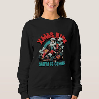 Sweatshirt Trajet de Noël : le Père Noël arrive'