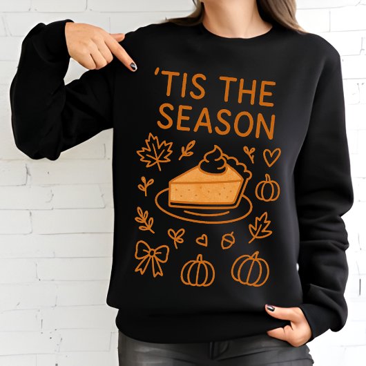 Sweatshirt Tranche à secteurs citrouille | Chute de Thanksgiv