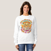 Sweatshirt Trancher Bébé - Pizza amusante (Devant entier)