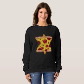Sweatshirt Tranches de pizza pentagramme (Devant entier)